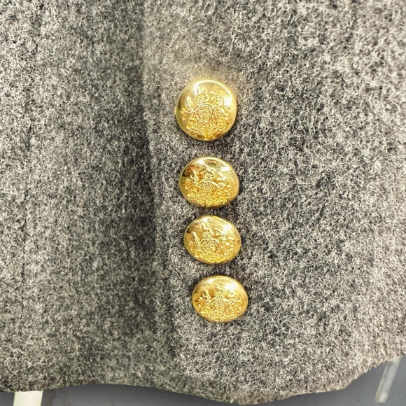 NWOT Lauren Ralph Lauren Wool / Cashmere Charcoal Gray Patch Pocket Blazer SZ 6 - Picture 11 of 13